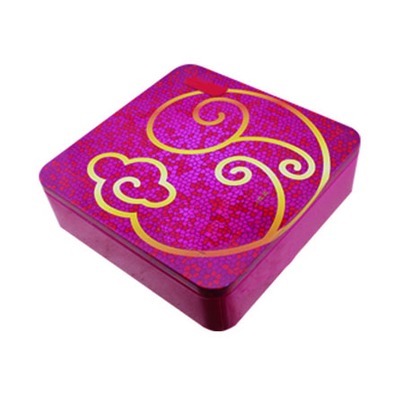 high quality square cookie tin box